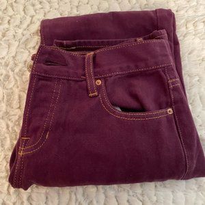 PacSun Purple Low Rise Straight Leg Jeans Size 24